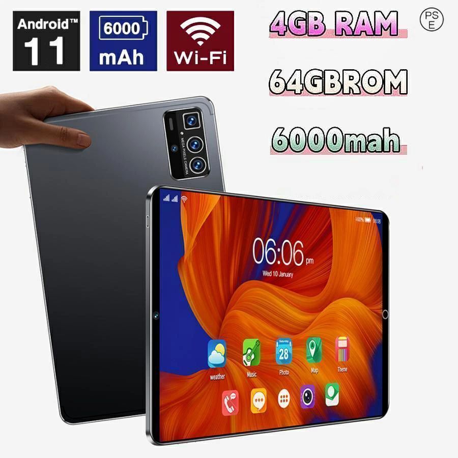 10-inch tablet, Android 11, Wi-Fi model, with calling capabilities, 1920*1200 IPS LCD, SIM-free, lightweight, ideal for working from home or online classes. Popular and recommended.