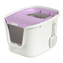 猫トイレ 本体 砂飛び散らない カバー 2WAY出入り方法 大型 匂い対策 おしゃれ ペット用品 猫用 砂 コンパクト 猫おもちゃ付き