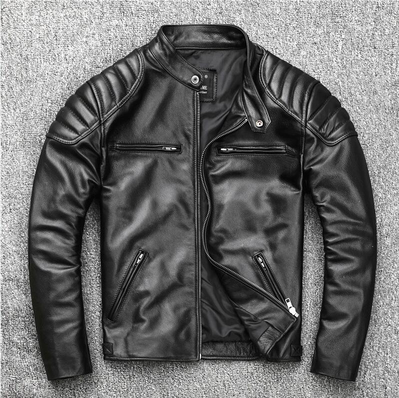 乐天商城 - レザージャケット 上品　本革 カウハイド ライダース ジャケット メンズファッション バイクジャケット 牛革　 革ジャン S～6XL