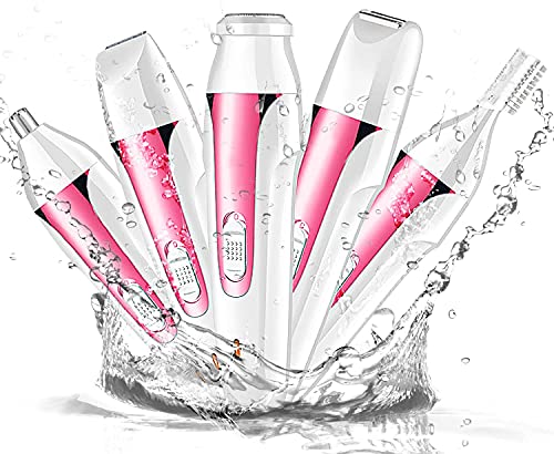 【2022最新5in1】レディースシェーバー 女性専用シェーバー 電動 シェーバーUSB充電式 1台5役全身適用 ..