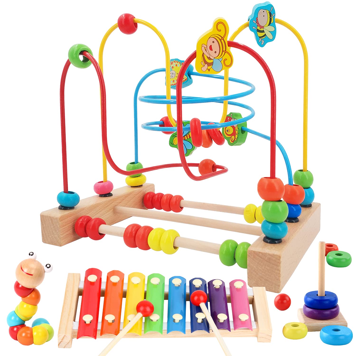 ビーズコースター ルーピング おもちゃ 子供 知育玩具 セット ベビー 早期開発 男の子 女の子 誕生日のプレゼント アクティビティキュー