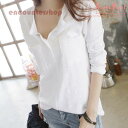 トップス レディース tシャツ カットソー ロンT ロングTシャツ 天竺 vネック 長袖 しわ加工 細身 白 黒 2021(4)