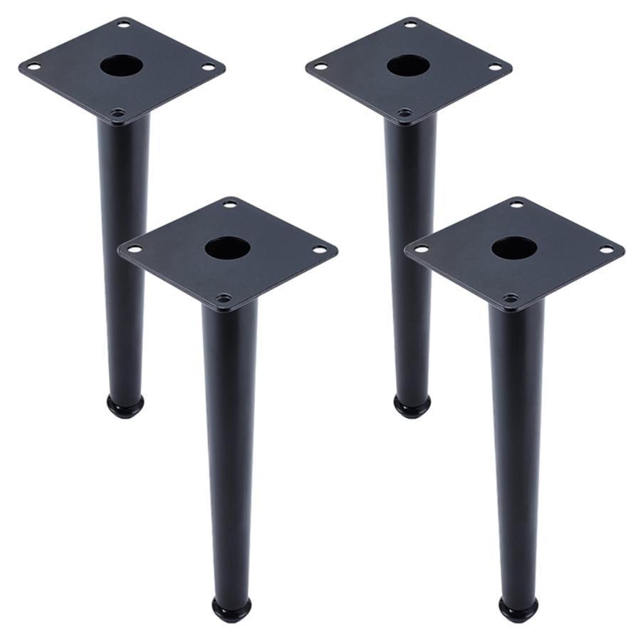 4個 ブラック 家具脚 高さ調節 家具足 10cm-55cm テーブル脚 ソファ脚 交換 鉄 diy 置き換え足 サポー..