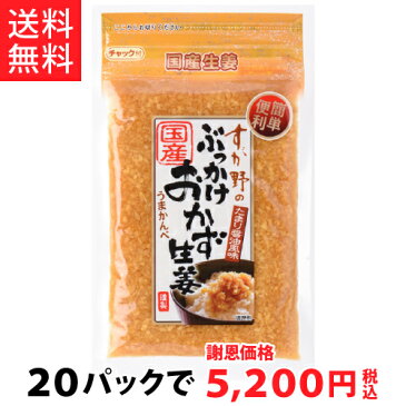 【送料無料!!】国産ぶっかけおかず生姜120g（20パック）