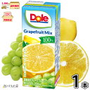 Dole グレープフルーツミックス 100% LL200ml 1本 【3980円対象】 雪印メグミルク ドール 100％ジュース フルーツジュース 常温保存 備蓄 ローリングストック 非常食 防災 ロングライフ