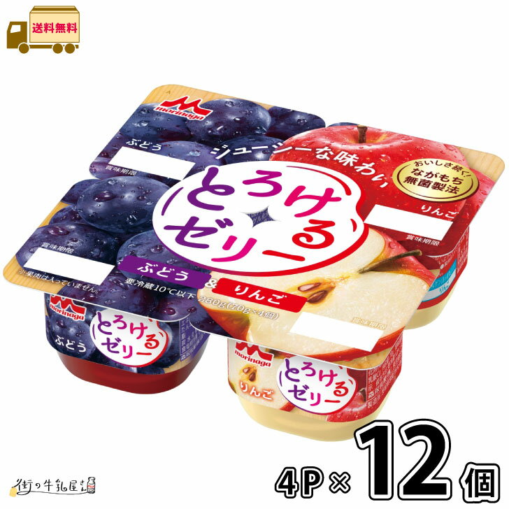 森永とろけるゼリー ぶどう＆りんご 4P 12個  4個パック 森永乳業 まとめ買い 一般製品