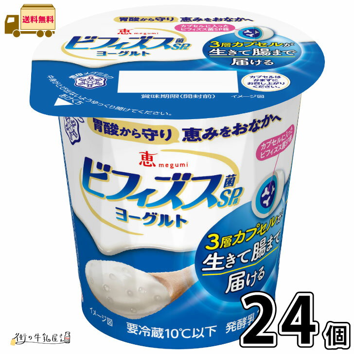 恵 megumi ビフィズス菌SP株ヨーグルト 24個 【送料無料】 腸内環境 ダイエット 雪印メグミルク