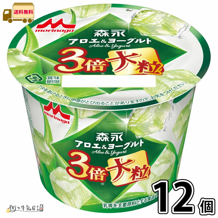 森永アロエ&ヨーグルト 3倍大粒 12個 【送料無料】 140g 合計2ケース 置換えダイエット アロエヨーグルト まとめ買い 森永乳業 一般製品