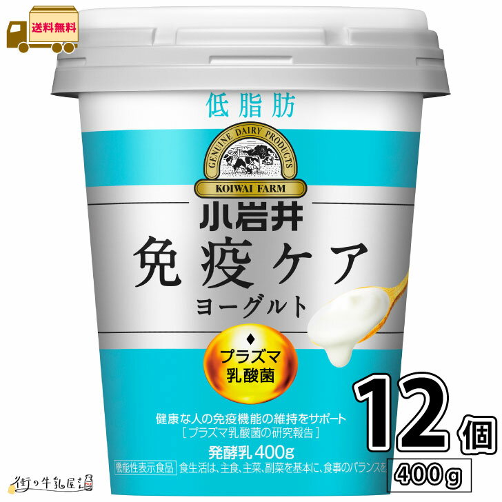 小岩井 免疫ケア ヨーグルト低脂肪 400g ×12個 【送料無料】