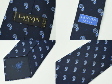 【送料無料】LANVIN・ランバン・ネクタイ・シルク100％【中古】