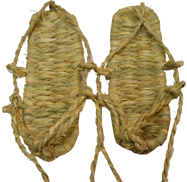 稲藁わらじ【手綯い縄・手編み】