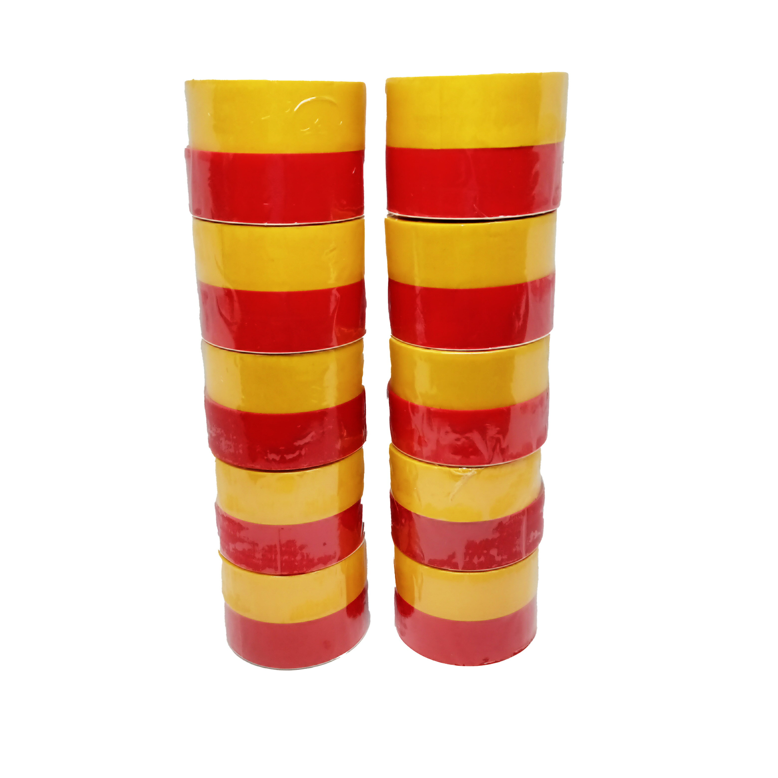 Rakuten - 93.5円/巻　ビニールテープ 20巻 19mm x 10M レッド・イエロー