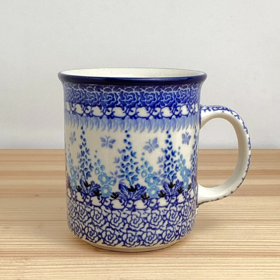 ポーランドから直輸入コーヒーカップ・大サイズ【083】青花
