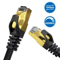 HanmirLANケーブルCAT7ウルトRJ45コネクタギガビット10Gbps/600MHz高速光通信対応ツメ折れ防止CAT7準拠ストレート薄型金メッキコネクタイーサネットケーブルシールドモデムやわらかスリムルータ/ハブ/Xbox/PS3などに適用(5M)