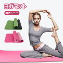ヨガマット 厚さ6mm 収納袋付き トレーニングマット 滑り止め加工 両面カラー 高品質 高耐久 TPE ヨガマット 抗菌 滑らない 61cm×183cm 折りたたみ マット トレーニング(4)