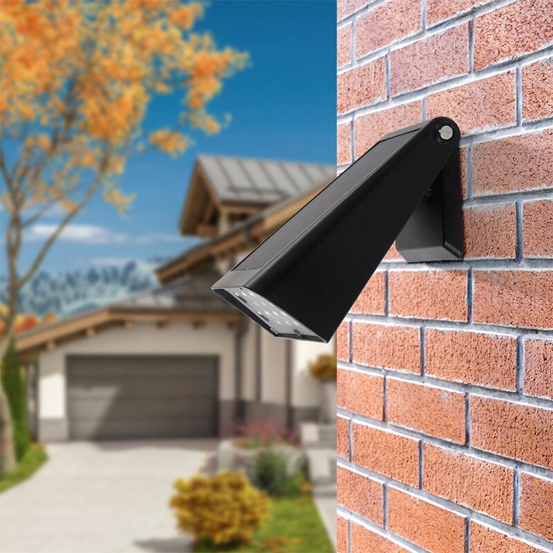 ソーラーライトLED屋外IP65防水 壁ランプ夜間自動点灯センサー 小型 ガーデンライト 防雨高輝度 明るい点灯モード 自動点灯 防犯 防災 電気代0 電源不要 通路 庭玄関ウォールランプ 配線不要 庭 ガレージ 駐車場 壁面 フェンス1年保証