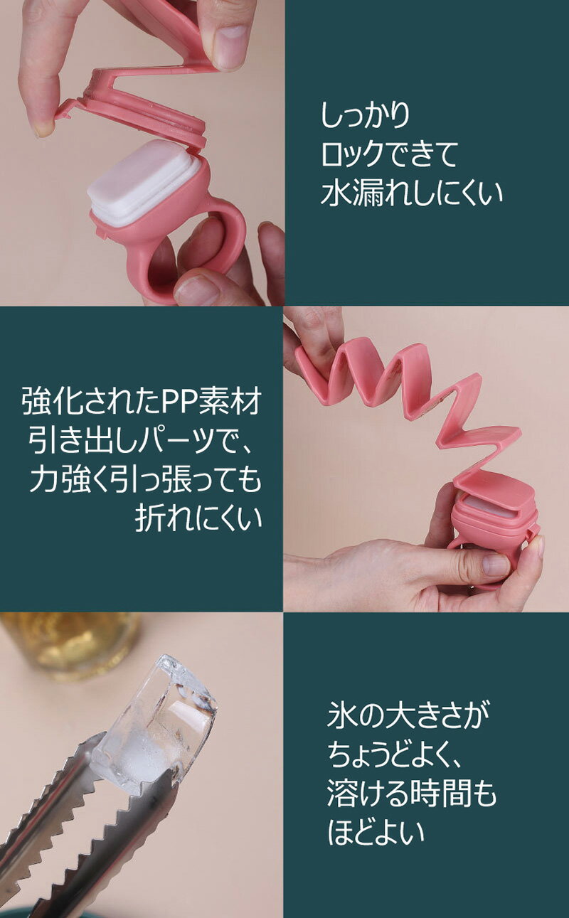 製氷皿 引き出し式 三角氷 2個セット 製氷器 おしゃれ 4色 アイストレー 氷型 便利 省スペース 製氷トレー 洗いやすい キッチンツール 夏 キッチン小物 3