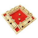 シャットザボックス シャット ザ ボックス (レッド) Shut The Box ボードゲーム サイコロゲーム パーティー ゲーム ダイス さいころ 木製 知育...