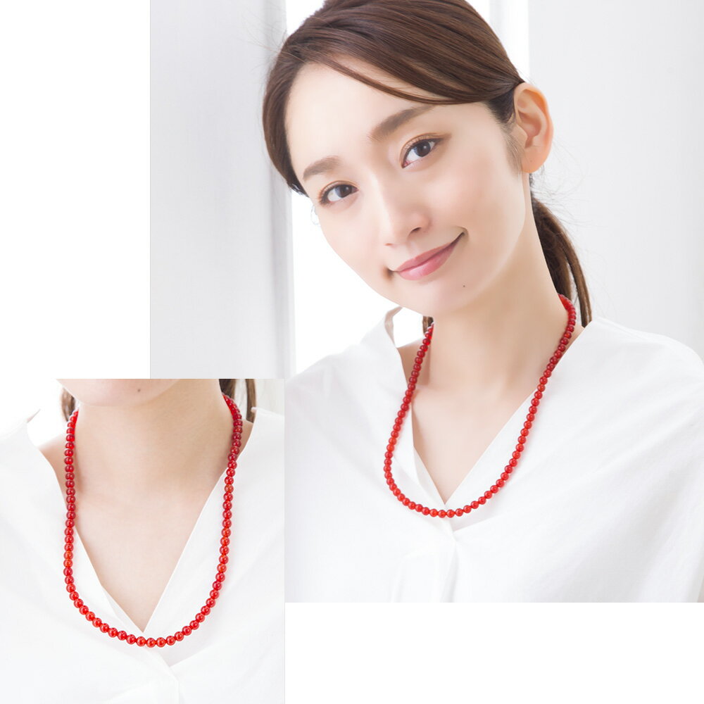 カーネリアン ネックレス 50cm パワーストーン 天然石 メンズ レディース アクセサリー メンズネックレス レディースネックレス