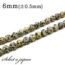 「1連 15cm」 ジャスパー (ダルメシアン) 6mm パワーストーン バラ売り 天然石 パワーストーン 連売り ビーズ 穴あき ばら売り アクセサリー パー...
