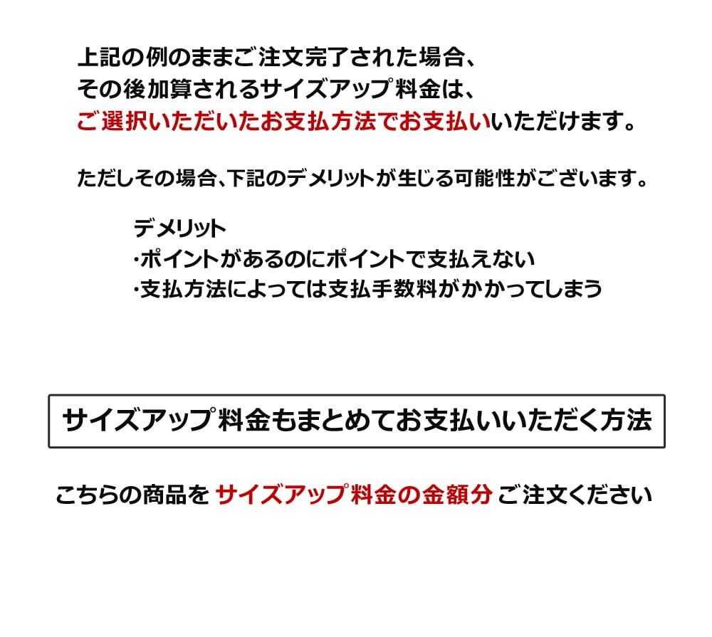 【ブレスレットと同時ご注文用】サイズアップ料金の合計金額分をご購入下さい