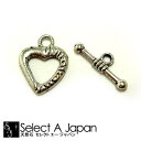 『10個』 マンテル クラスプ ハート型 留め金具 留め具 シルバー ハンドメイド アクセサリーパーツ 材料 銀色 アクセサリー パーツ ハンドメイドパーツ 止...