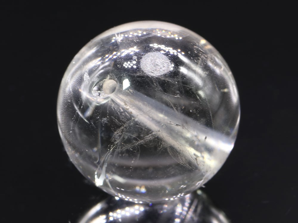 「1点もの 現品」 ヒマラヤ水晶 ブラックエレスチャル 15.1mm パワーストーン バラ売り 天然石 パワーストーン ばら売り ビーズ 穴あき 1玉売り アクセサリー パーツ ハンドメイド アクセサリーパーツ 材料 天然石ビーズ パワーストーンビーズ