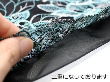 【只今店内全品送料無料！】 巾着袋 (33cm×45cm) オーガンジー パステル花刺繍 ラッピング 包装 巾着ポーチ 小物入れ 黒 ブラック ラッピング材 プレゼント ギフトバッグ 梱包 包装 贈り物 贈答用 包み ギフトラッピング オーガンジー巾着袋 オーガンジー生地 ジュエリー