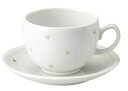 ピンクドット珈琲碗皿 カップ&ソーサー 【萬古焼】 (コーヒー碗皿 珈琲カップ コーヒーカップ ティーカップ 碗皿セット かわいい 水玉 )