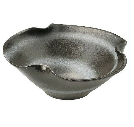 青乱線 三つ葉 花生【萬古焼 万古焼】[花生 生け花 インテリア フラワーベース 花入 陶器 黒]