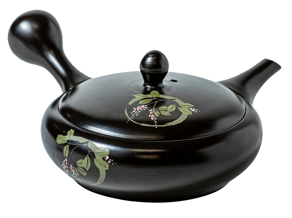 竹春作 窯変大平丸型丸萩急須（帯網）【常滑焼】 陶器 作家急須 急須 ティーポット お茶