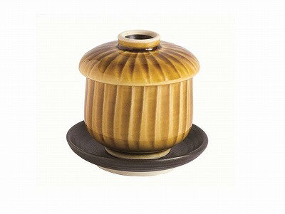 乐天商城 - ソギ小茶碗蒸し皿付 伊良保【瀬戸焼】 [食器 器 和食器 蓋付小鉢 蒸し碗 茶碗蒸し デザートカップ 蓋物]