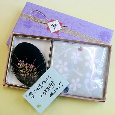 敬老の日ギフト 漆器ルーぺ&てぬぐいセット 1組【送料無料】【名入れ無料】敬老の日 ギフト 人気 老舗 ルーペ お彼岸 退職 御祝 お礼 おしゃれ プレゼント孫...