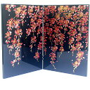 ミニ屏風 しだれ桜 ギフト 伝統工芸品 おみやげ 和風日本らしい 土産 さくら