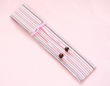 マイ箸包みのみ パステル ストライプ (洗える中袋付き) (ブルーまたはピンク)【メール便無料】携帯箸 人気 おしゃれ 懐箸 布製 お土産 海外 かわいい 御礼...