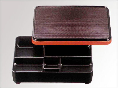 8.5寸長手舞子弁当 黒渕朱G