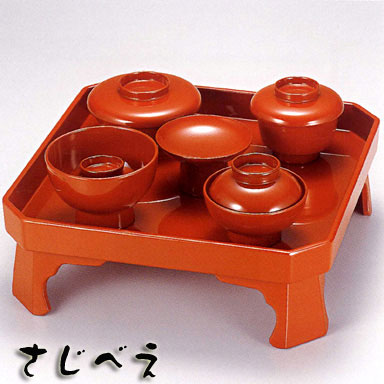 木合　喰初膳　（男児） 総朱　6点セット