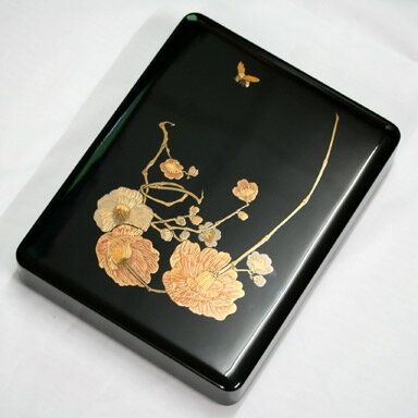 木製漆器 硯箱 蒔絵 梅椿【名いれ】日本製 来客 うるし 艶 上品 器 漆器 手塗 高級 おすすめ 木 木製 箱 ボックス 就職祝い 昇進祝い 合格祝い ギフト...