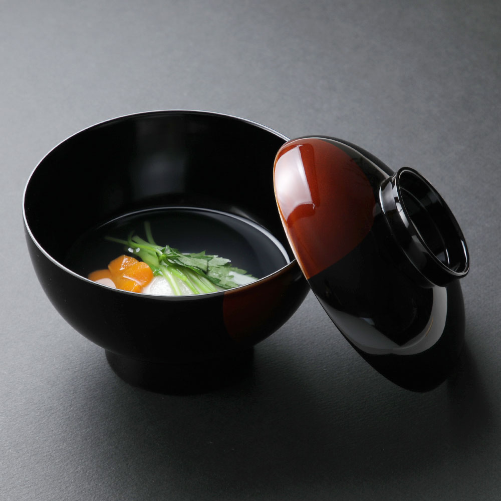 雑煮椀 白檀塗 日月雑煮椀 井助商店 汁椀 漆塗り 単品 日本製 お正月 迎春 お雑煮のサムネイル