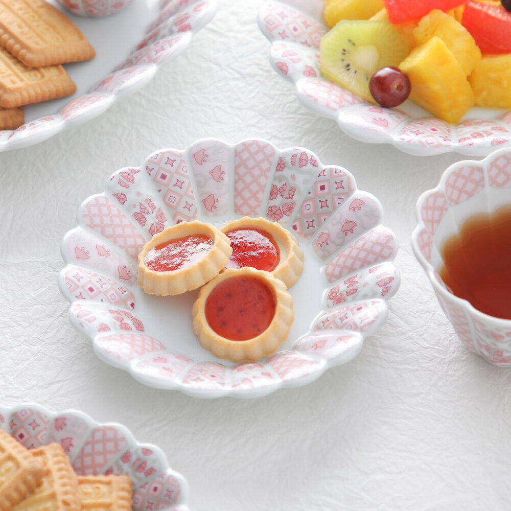 花離宮 丸皿 15cm 化粧箱入り 波佐見焼 ミニョン Mignonne ひなまつり ひな祭り 桃の節句のサムネイル