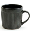 LOLO 伸光窯 しのぎマグカップ 黒 SA00 ブラック