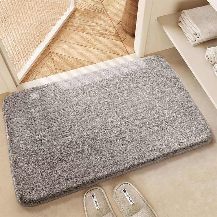 業務SHOP SaK24の洗える 浴室 バスマット 【1秒吸収】40*60CM 50*80cm タオル地 大判 吸水 厚手 滑り止め 足拭きマット 足ふきマット 厚手 お風呂マット 抗菌 バスマット 丸洗い可 風呂 マイクロファイバー 玄関 足 ふき マット トイレマット おしゃれ シェニール生地｜アングル3
