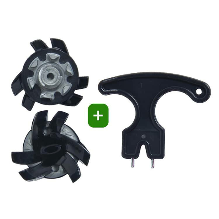 業務SHOP SaK24の滑り止め スパイク鋲 ソフトスパイク スパイク ゴルフスパイク鋲 30個セット+交換ツール付き 交換用 ゴルフシューズ靴鋲 ゴルフシューズ 簡単脱着 ゴルフ用品 全6色｜アングル3
