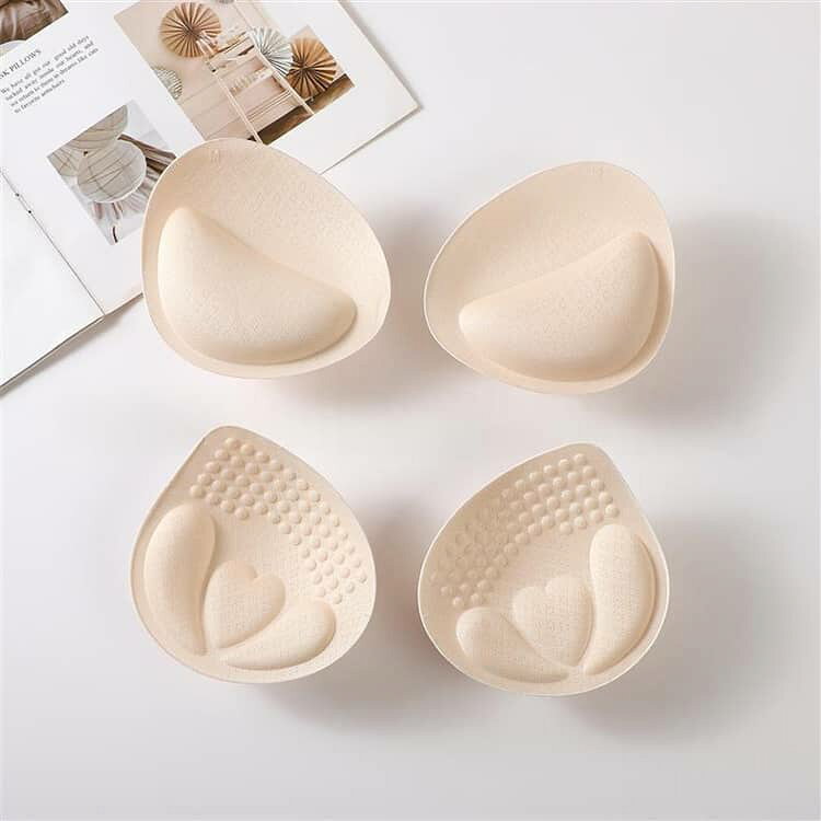 業務SHOP SaK24のパッド 2組セット カップ ブラパット 取り外し のみ 肌色4cm 2組セット ブラパッド 2組 付け替え スポーツブラ 替え 2ペア 極厚 厚手 厚め 厚い 下着 軽い ブラカップ ブラキャミ ドレス｜アングル2