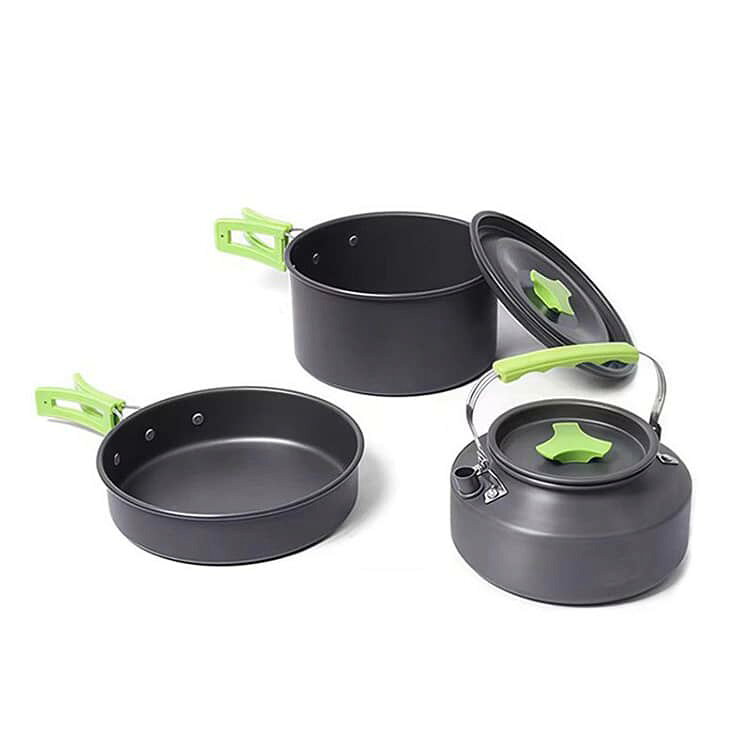 キャンプ ケトル トラベルクッカー クッカーセット キャンプ 調理器具 キャンプ 鍋 軽量 フライパン 3点セット 収納袋付き 鍋 コンパクト アルミ製 ソロキャンプ アウトドア キャンプ用品 クッカー 防災グッズ キャンプ用品 初心者 1人用 2人用 3人用 sak24-10016641 業務SHOP SaK24 サンプル画像2