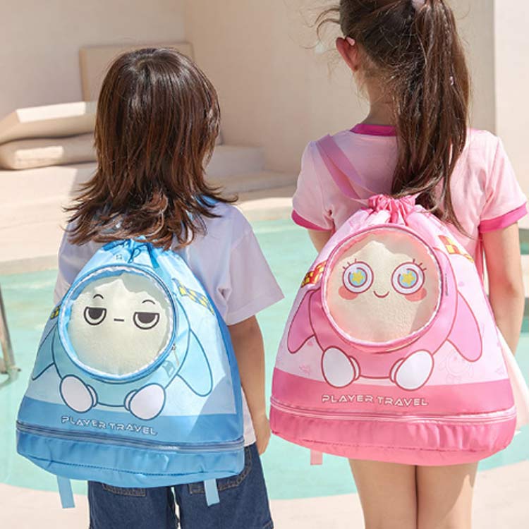 水泳バッグ プールバッグ 女の子 ナップサック 2層式 キッズ スイムバッグ キッズ ...