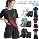 スポーツウェア ジャージ 上下セット メンズ レディース 半袖 接触冷感 吸汗 速乾 Tシャツ ショートパンツ セットアップ 軽量 通気性 ランニングウェア ト...