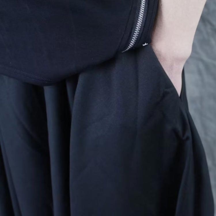 サルエル レディース ワイドパンツ モード バギーパンツ ウエストゴム バギーパンツ 袴パンツ 送料無料 ドレープスカート メンズ ブラック 黒 メンズ レディース パンツ 大きいサイズ ファッション キャロットスカート モード系 パンツ ガウチョ プリーツ