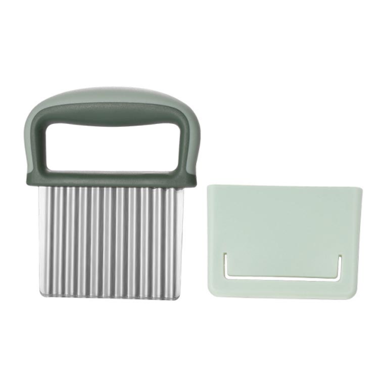業務SHOP SaK24のポテトカッター 波型カッター 野菜 波型 ポテトカッター ナイフ 刃部カバー付き カッター波型 じゃがいも 千切りスライサー 多機能 波切り みじん切り ポテト切り おろし器 千切り器 キッチンスライサー スライサー 便利｜アングル2