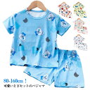 パジャマ ルームウェア 夏 男の子 女の子 女児 ガールズ こども 子供服 キッズ ベビー服 薄手 ジュニア 半袖 寝巻 パジャマ 上下セット ショートパンツ ...